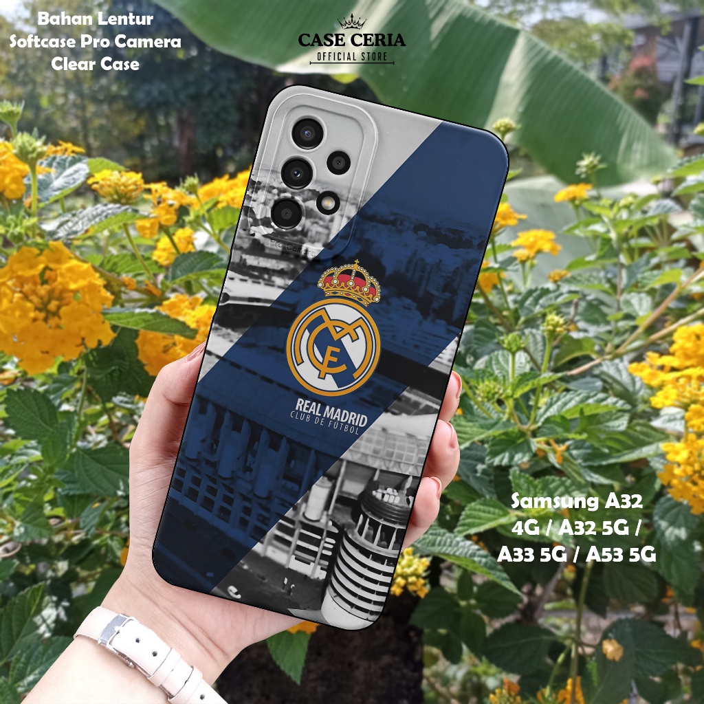 Case For Samsung A32 4G / A33 5G / A53 5G – Casing HP Motif Club Bola 1 - Softcase Pro Camera