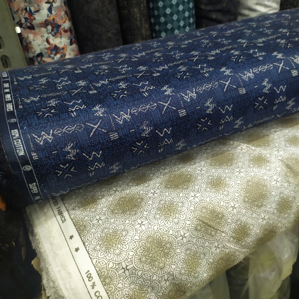 Kain katun Giza Italy | Kain katun premium motif | Kain Katun kemeja motif