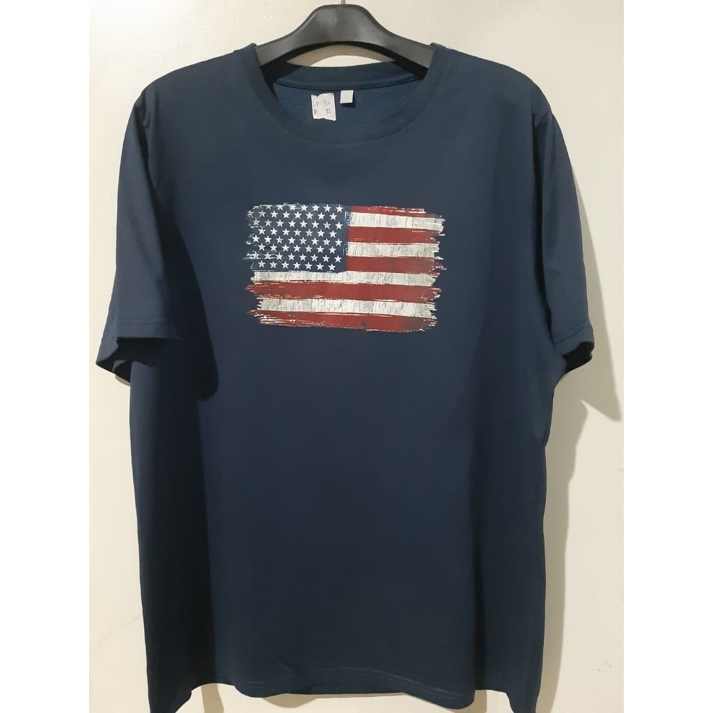 t-shirt kaos jersey warna biru navy preloved/bekas/thrift/second/seken