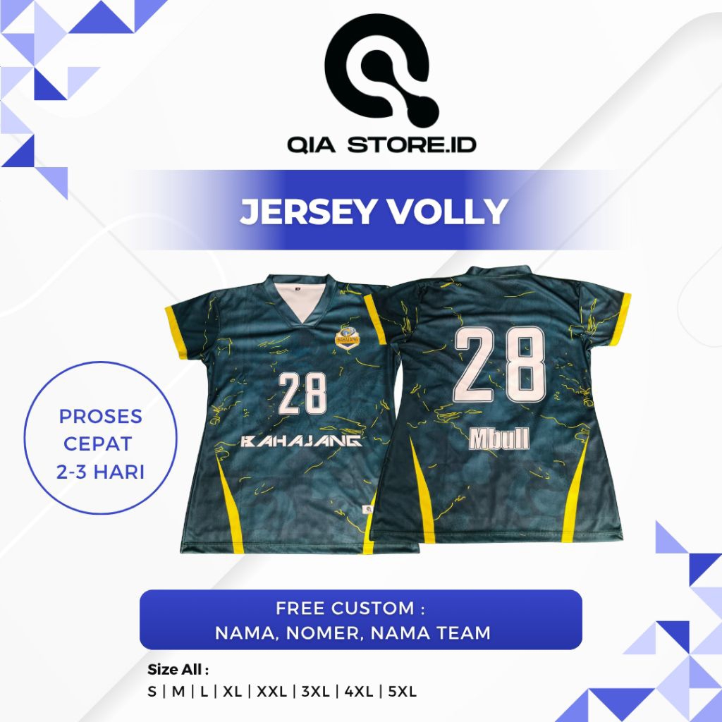 Jersey Voli Cewe Fullprint Kaos Voli Wanita
