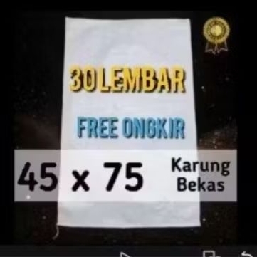 karung plastik putih 25 kg              bekas ini kualitas seperti baru 35 Lembar