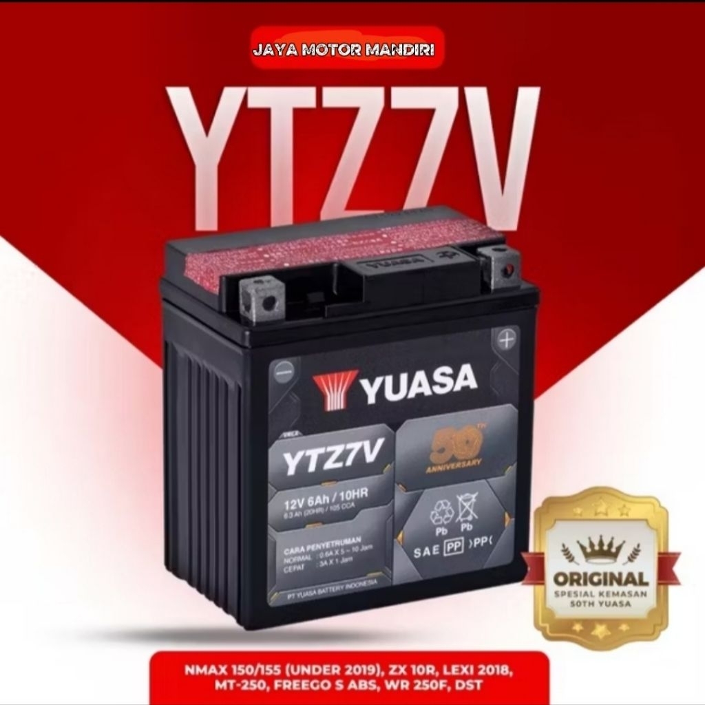 AKI YUASA YTZ7-V ORIGINAL NMAX 150 155 UNDER 2019 LEXI 2018