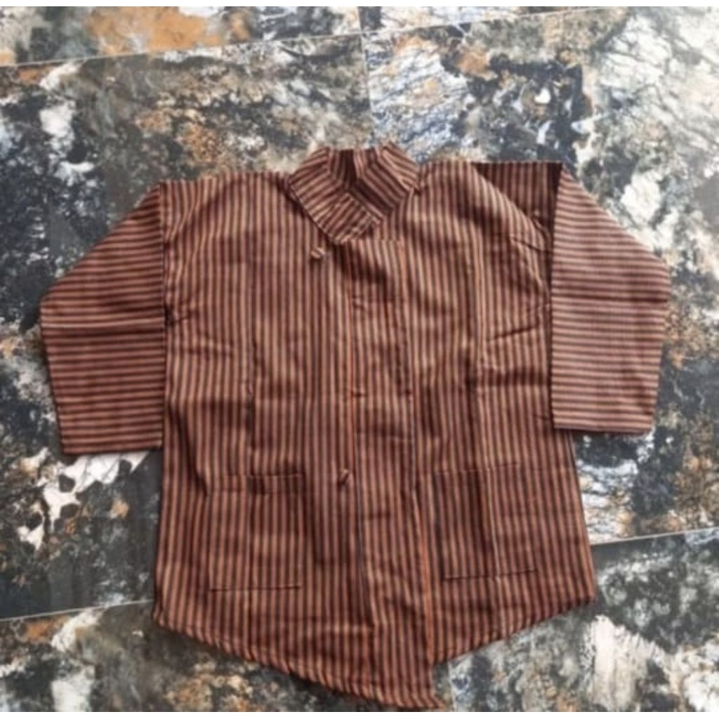 Surjan ( Atasan ) batik lurik anak pria bahan tenun premium