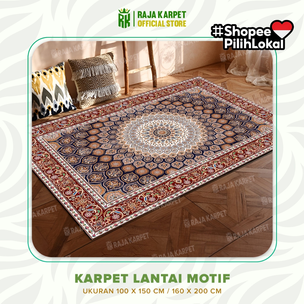 RAJA - Karpet Lantai Eropa Karpet Ruang Tamu Tebal dan Empuk Karpet Motif Aesthetic Multi Varian