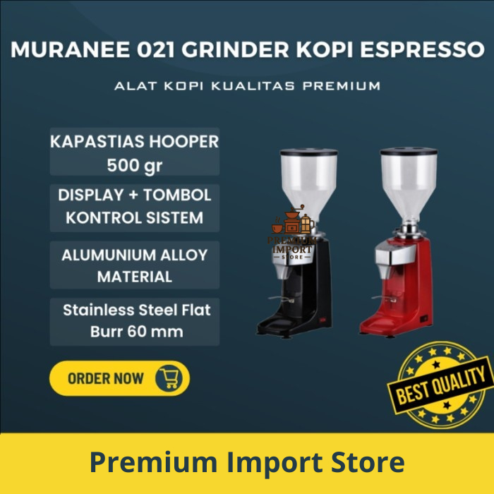 Grinder Kopi Muranee 021 Mesin Grinder Kopi Espresso Alat Penggiling Kopi Otomatis Elektrik
