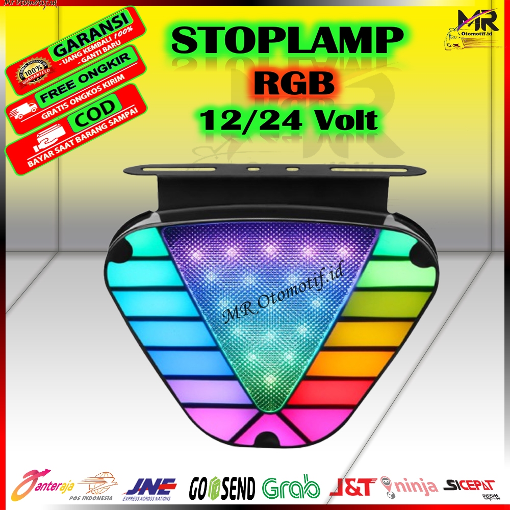 Lampu Stoplamp Variasi Stop lamp Rem Belakang Model F1 Senja Nyala Running RGB Nyala Kedip RGB Terba