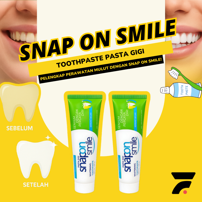 Snap On Smile Toothpaste Pasta Gigi Dengan Formula Alami Dan Menyegarkan Nafas 100 Gram Perlindungan