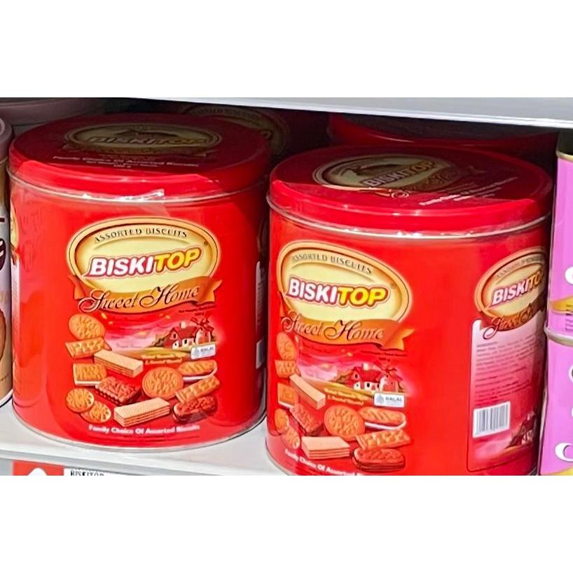 BISKITOP - Biskitop Kaleng Bulat Tradisional Assorted Biskuit