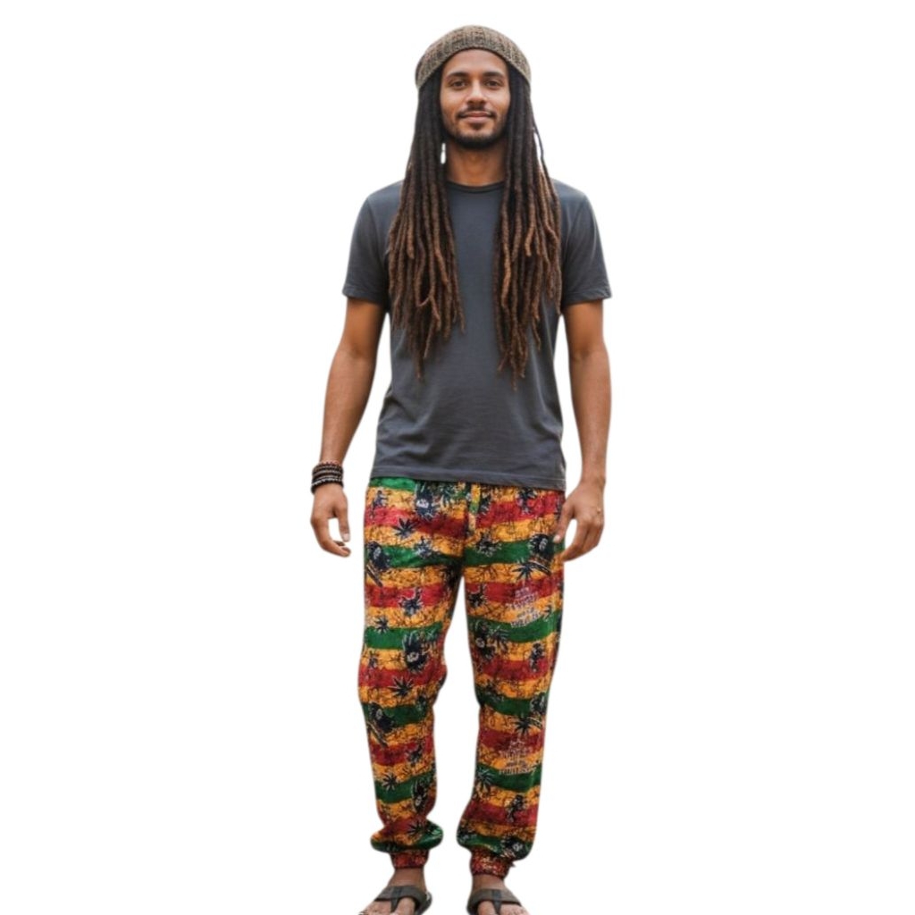 CELANA PANTAI/CELANA BALI REGGAE/CELANA TIDUR/CELANA BOBOK/CELANA PANJANG BAHAN RAYON MOTIF BOBMARLE