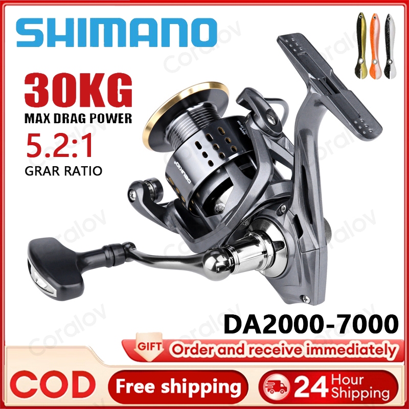 【Hadiah】CORALOV Deukio Reel Pancing DA2000-7000 Full Metal Reel Pancing Power Handle Fishing Reel