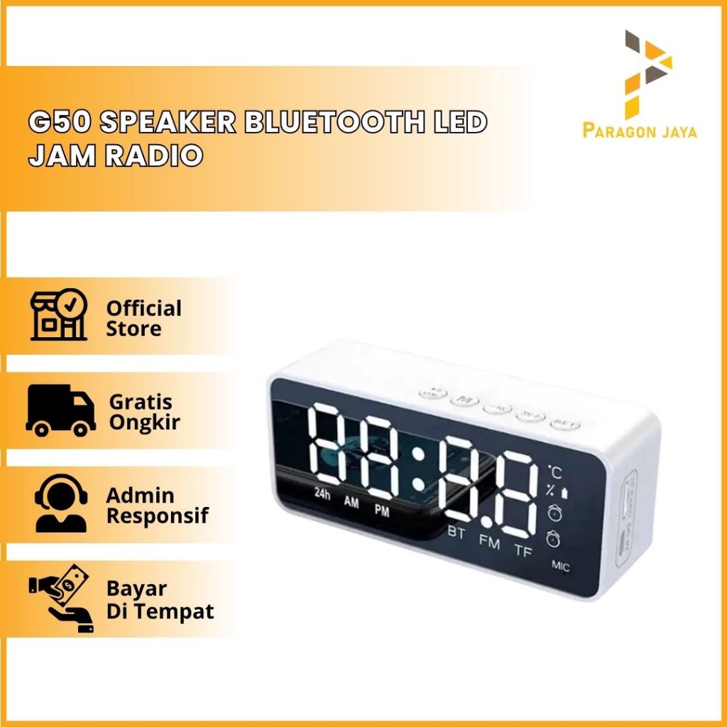 G50 Speaker Bluetooth LED Jam Radio Full Bass Loudspeaker Music Box