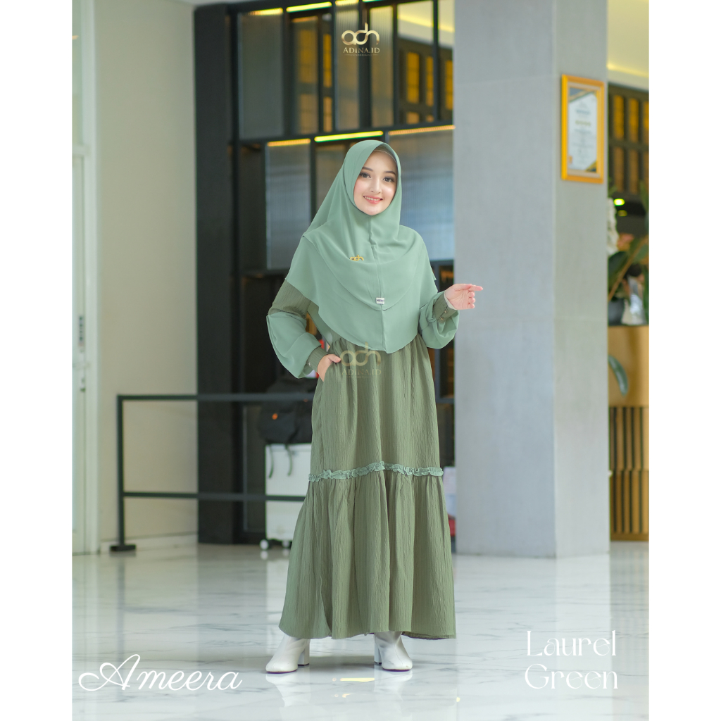 Gamis Abaya Baju Muslim Ameera Dress by Adina.Id