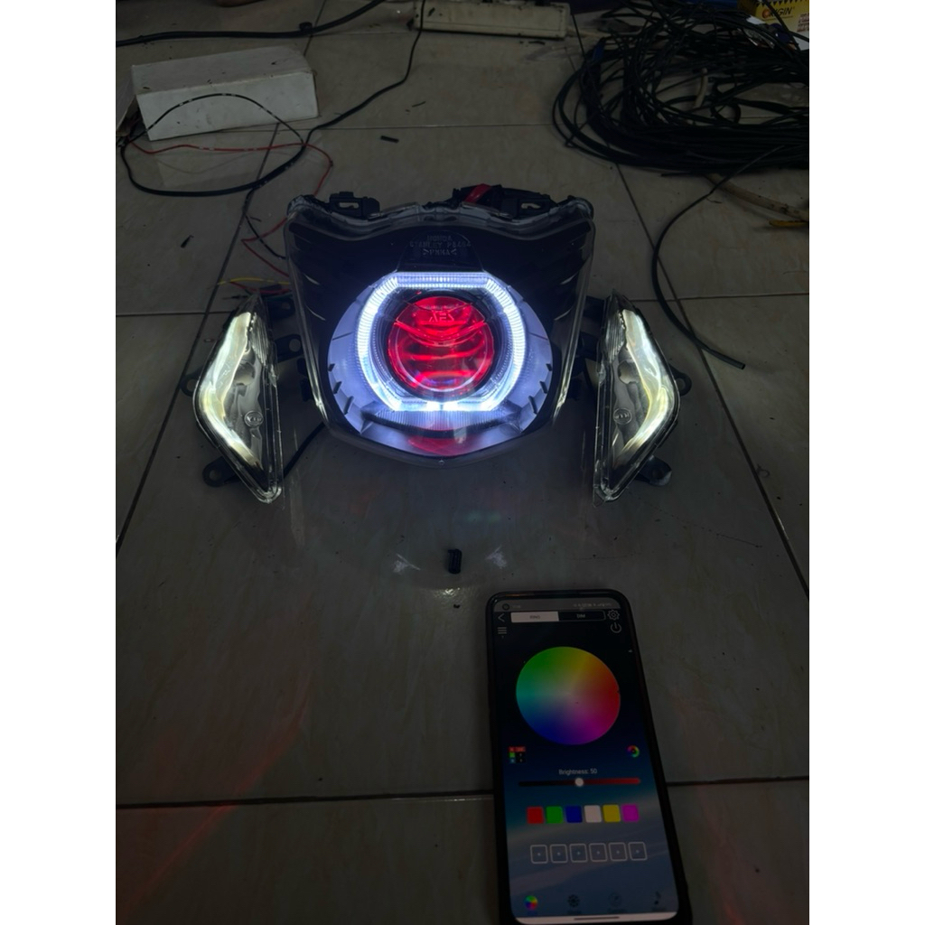 Paket Biled Beat Karbu l Biled Beat 110 Karbu l Reflektor Headlamp Beat Karbu