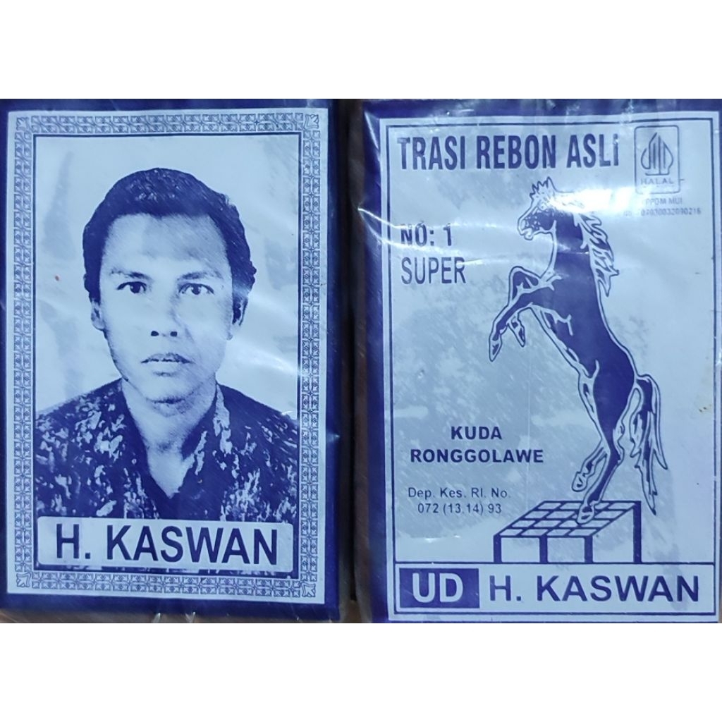 Terasi Udang H. KASWAN cap KUDA RONGGOLAWE 1Kg Kualitas Super Istimewa Khas Tuban