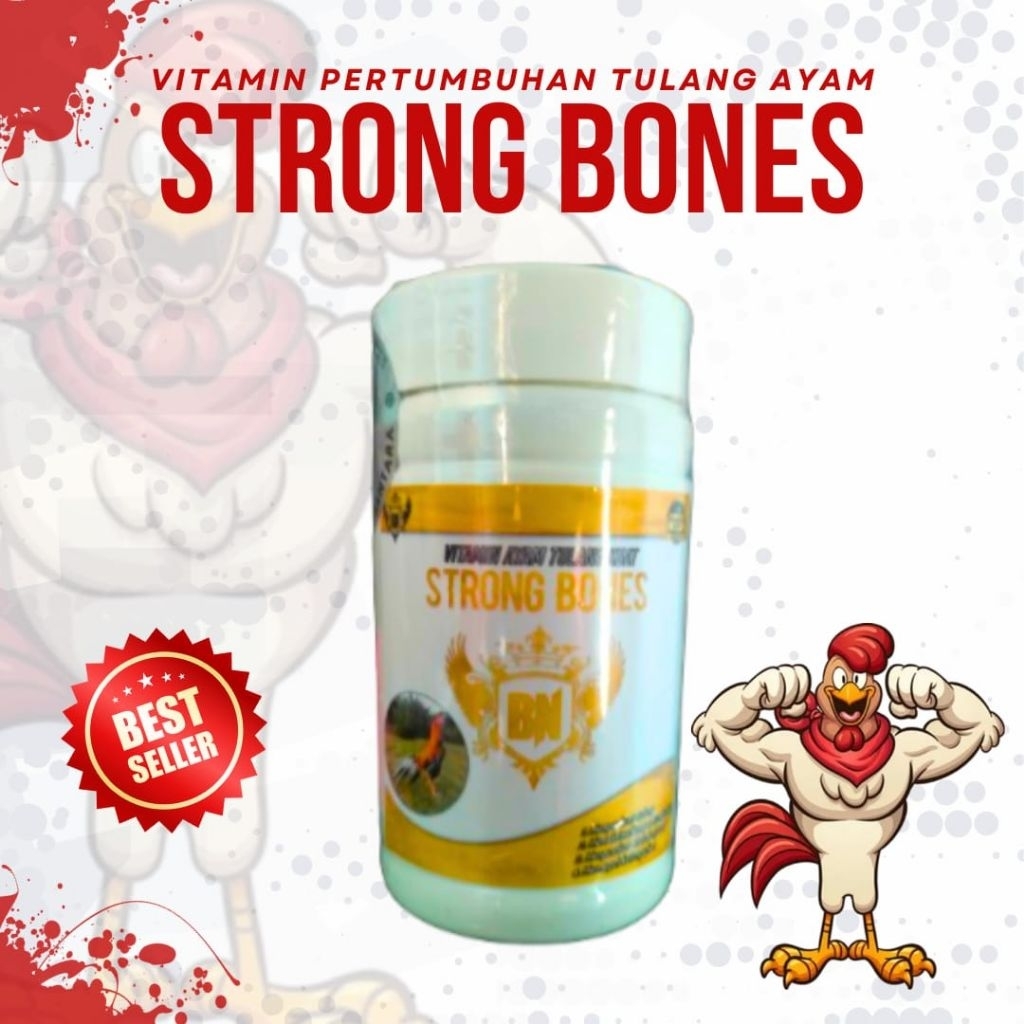 Vitamin ayam extra kalsium STONG BONES untuk kekuatan dan pertumbuhan tulang ayam bangkok