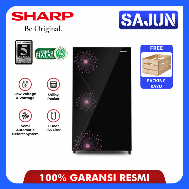 Sharp Kulkas 1 Pintu 157 Liter SJ-X187MG / SJX 187 MG Shine Dandelion Series Kulkas sharp 1 pintu SJ