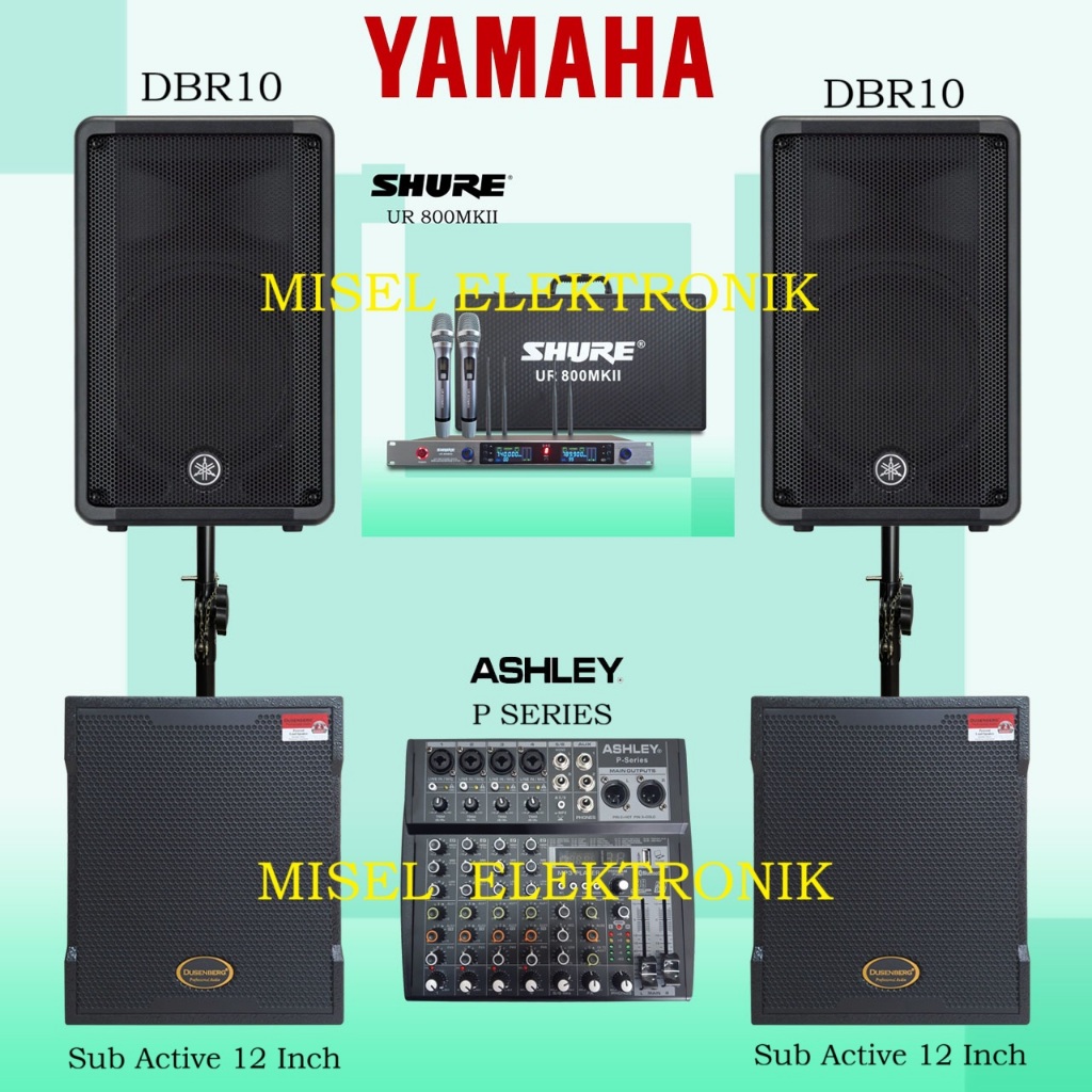 Paket Sound System Speaker AKtif 10 Inch Yamaha DBR10 dan Subwoofer 12 Inch