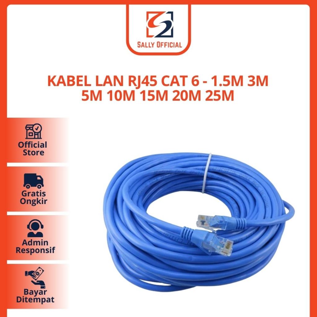 Kabel LAN CAT 6 RJ45 UTP Ethernet 2 Meter
