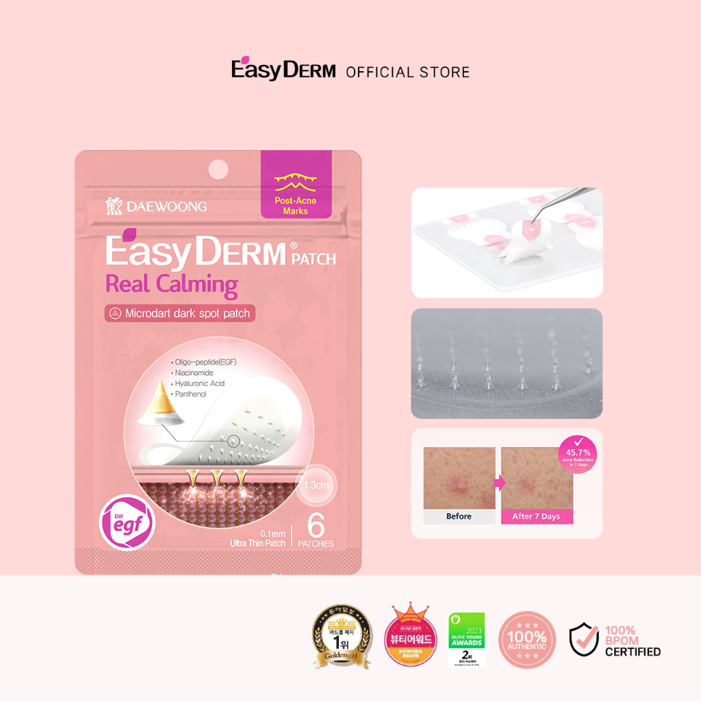 EasyDerm Beauty Real Calming Micropoint (6 pcs) - Acne Patch Jerawat Korea BPOM
