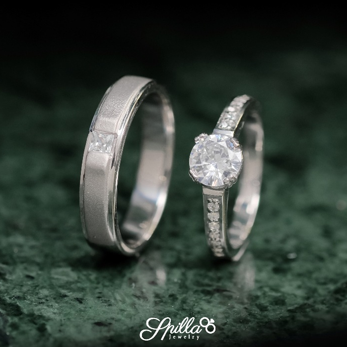 Spilla Jewelry Cincin Couple Perak MY-39 Cincin Nikah Tunangan Bergaransi