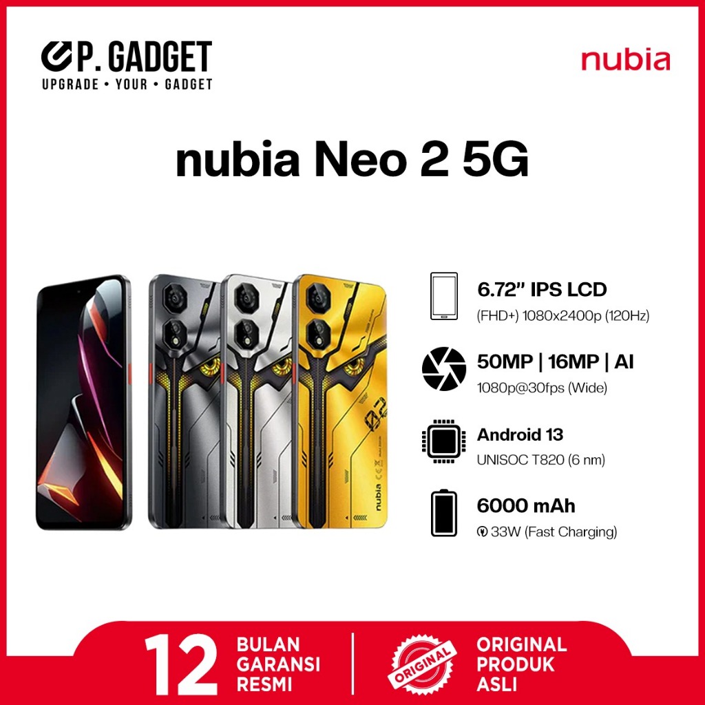 UP.GADGET - ZTE NUBIA NEO 2 5G 8/256GB - NEW - PONTIANAK