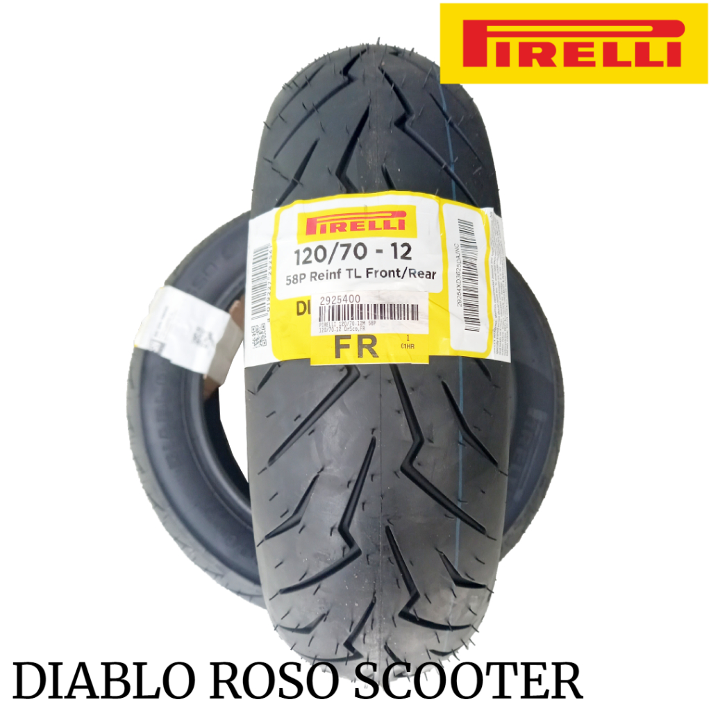 BAN PIRELLI DIABLO ROSO SCOOTER SCOOPY DONAT BAN PIRELLI SCOOOPY RING 12