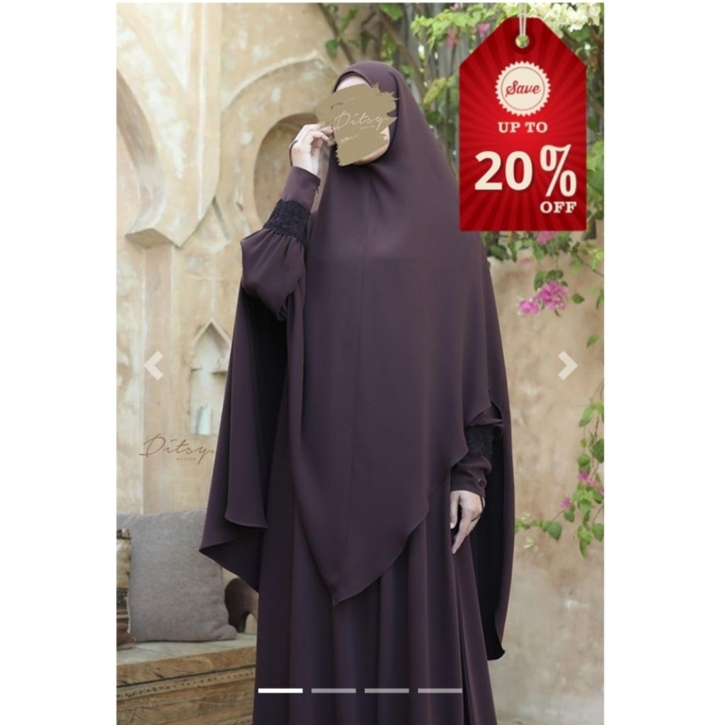Ditsy REJECT SALE Nightgown dan ditsymoslem size S M L edisi bulan Maret 2026