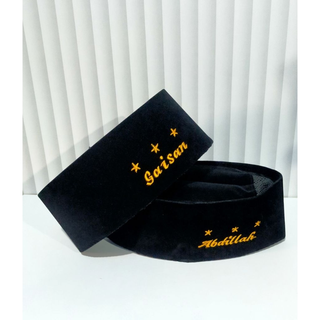 Peci kopiah songkok presiden Anak dan dewasa Bordir Nama