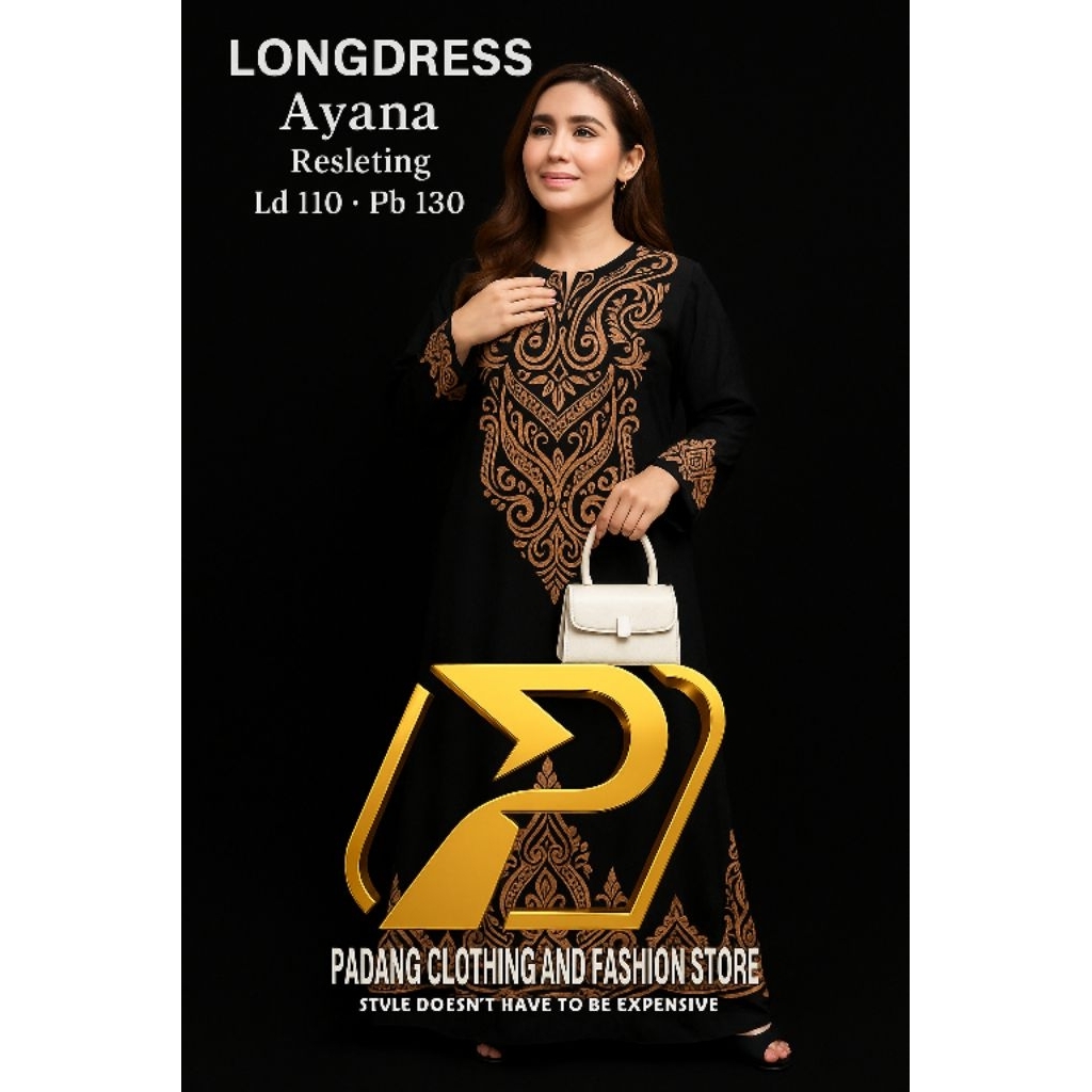 Daster Rayon Panjang kekinian LD 110 Longdress Ayana | Longdress Muslim | Daster Bumil | Daster musl