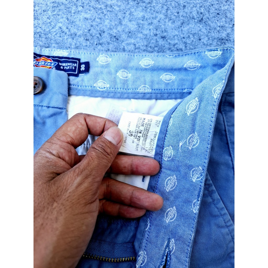 Celana Pendek Dickies Original – Chino Short Pria Biru Muda – Casual Premium  Nyaman Dipakai