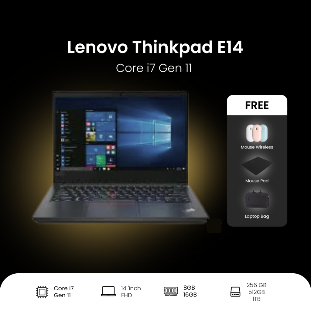 Lenovo Thinkpad E14 | Core i7 Gen 11 1165G7 | Iris Xe Graphics