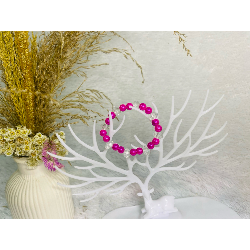 Gelang Anak anak , Manik manik bulat bercampur kristal, gelang cantik