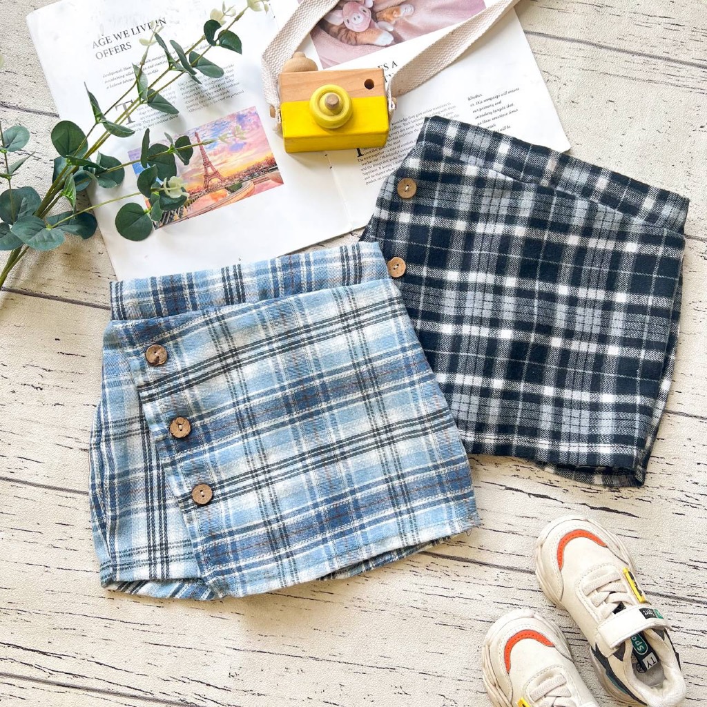 Celana Anak Cewek Skort (Skirt & Short) Celana berbentuk Rok Usia 3-6 Tahun Bahan Flanel Uniqlo