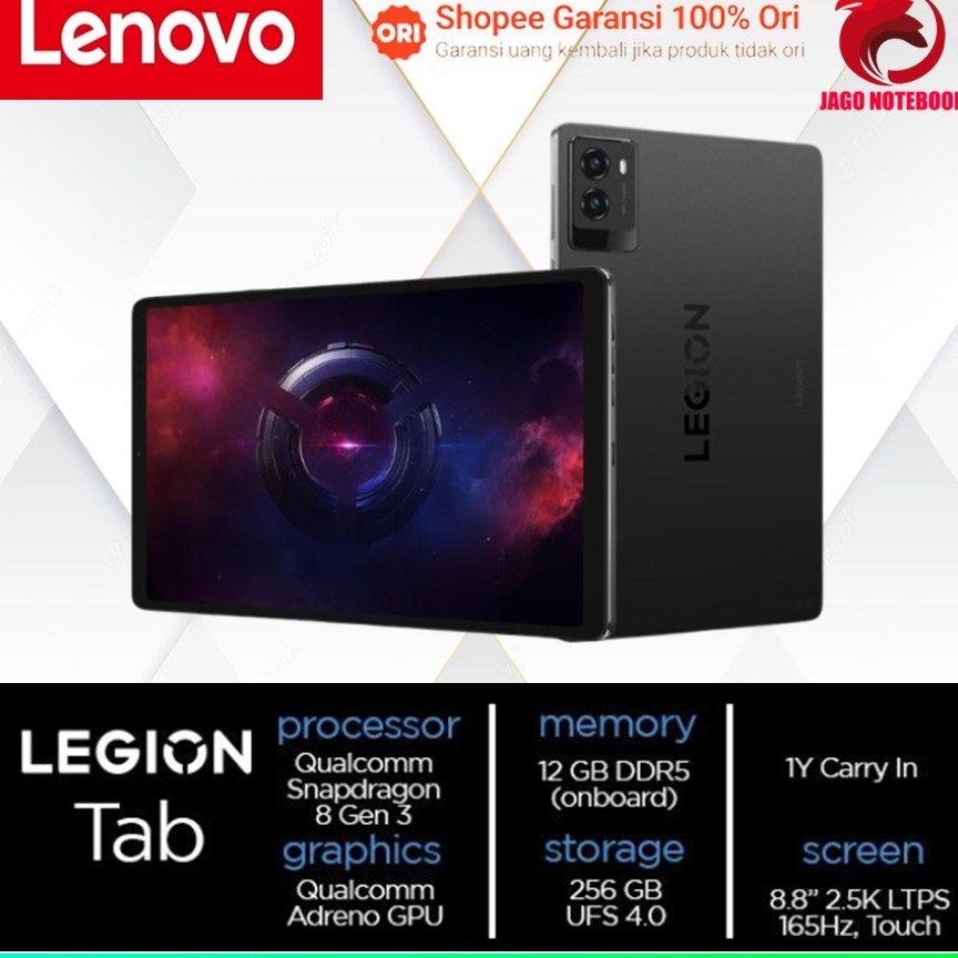 Lenovo Legion Tablet Snapdragon 8 Gen 3 12GB 256GB