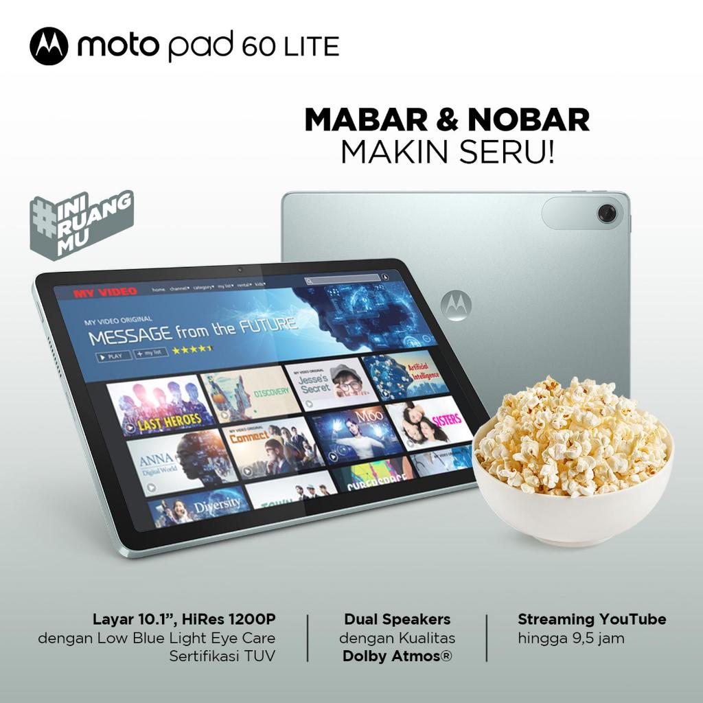 Motopad 60 Lite - 4GB/128GB - Helio G85 - 10.1 inch - 400nits - Dolby Atmos - 5100mAh - Bonus Clear 