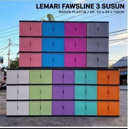 LEMARI FAWSLINE 3 SUSUN BAHAN KOKOH
