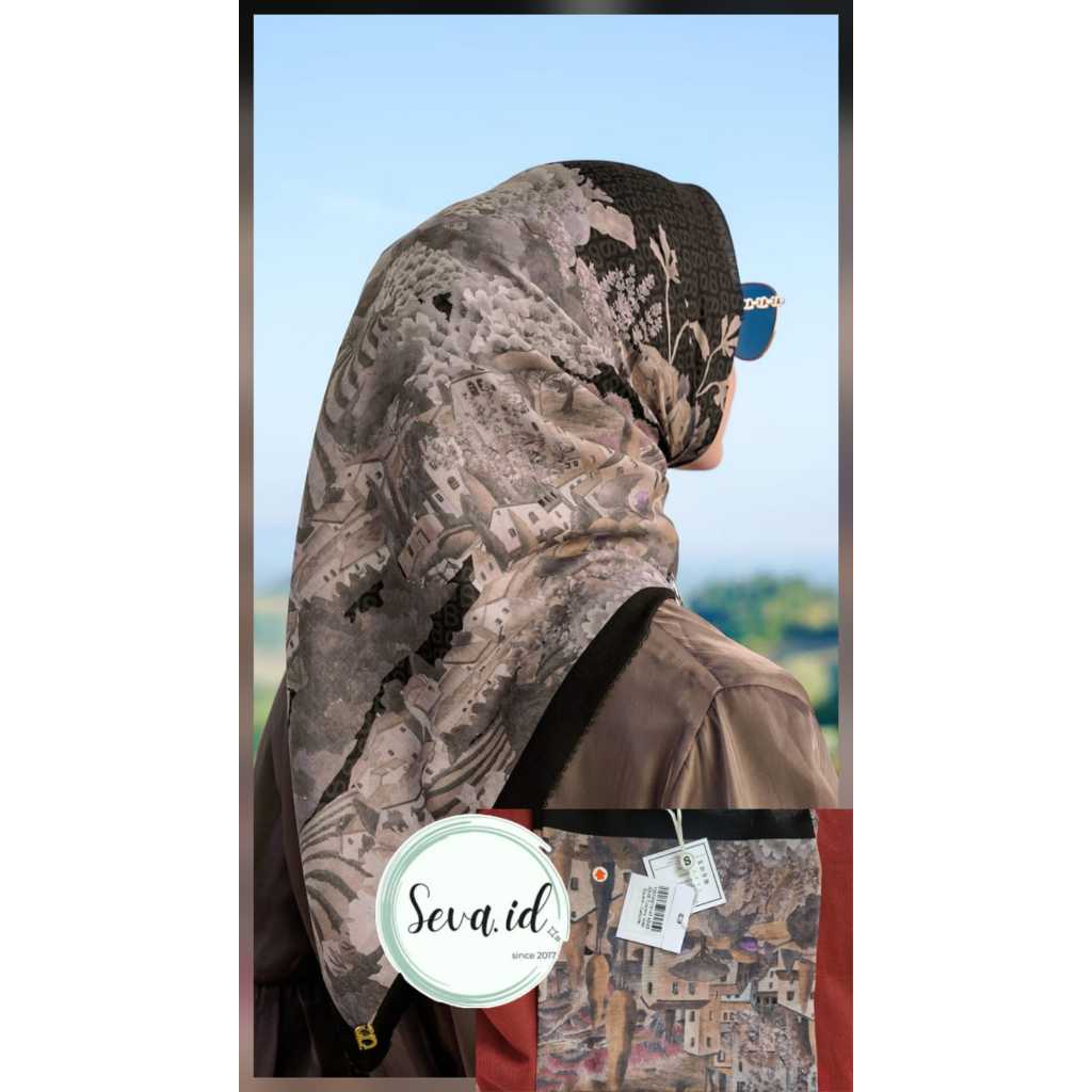 BUTTONSCARVES BS SALE Tuscany Square Carbone RED BUTTONSCARVES HIJAB DEFECT AS IS MODINITY SALE