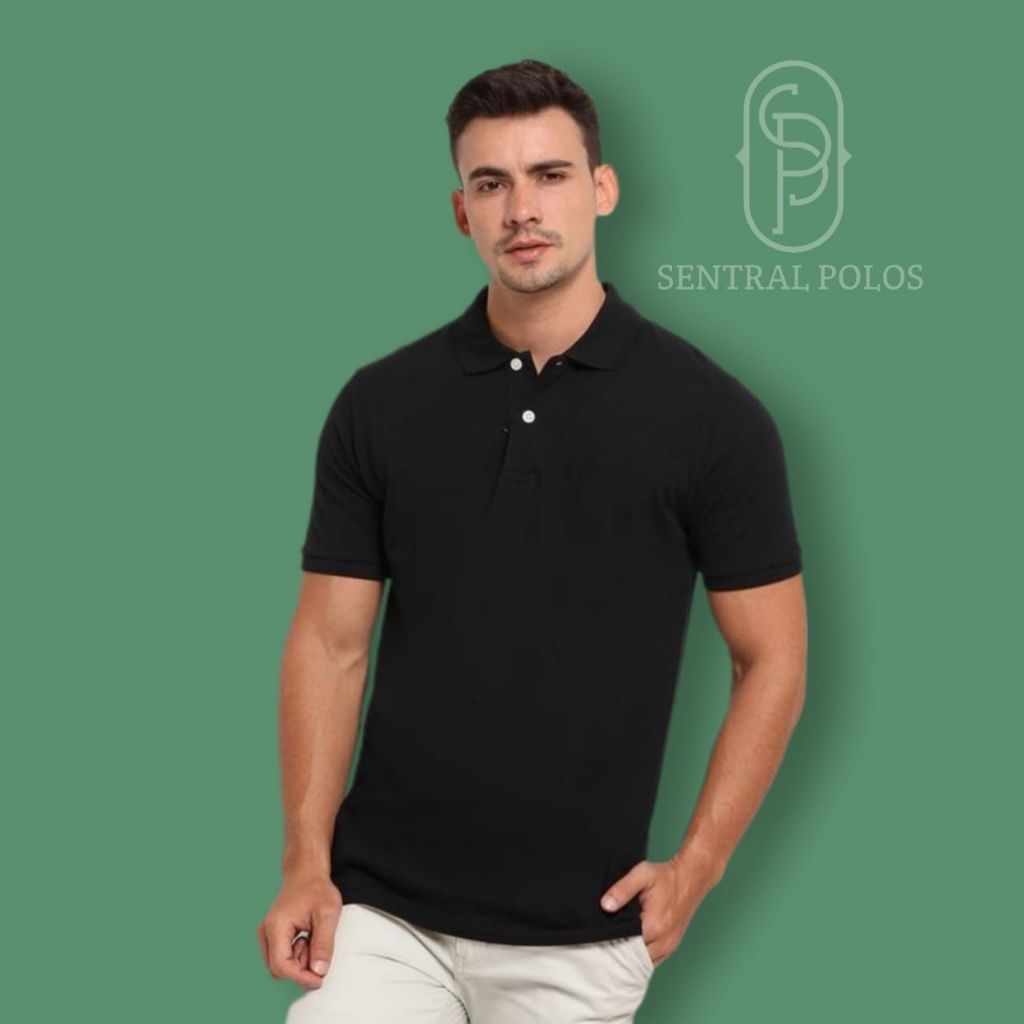TERMURAH Baju Polo Polos warna hitam Ready semua ukuran S,M,L,XXL,XXXL