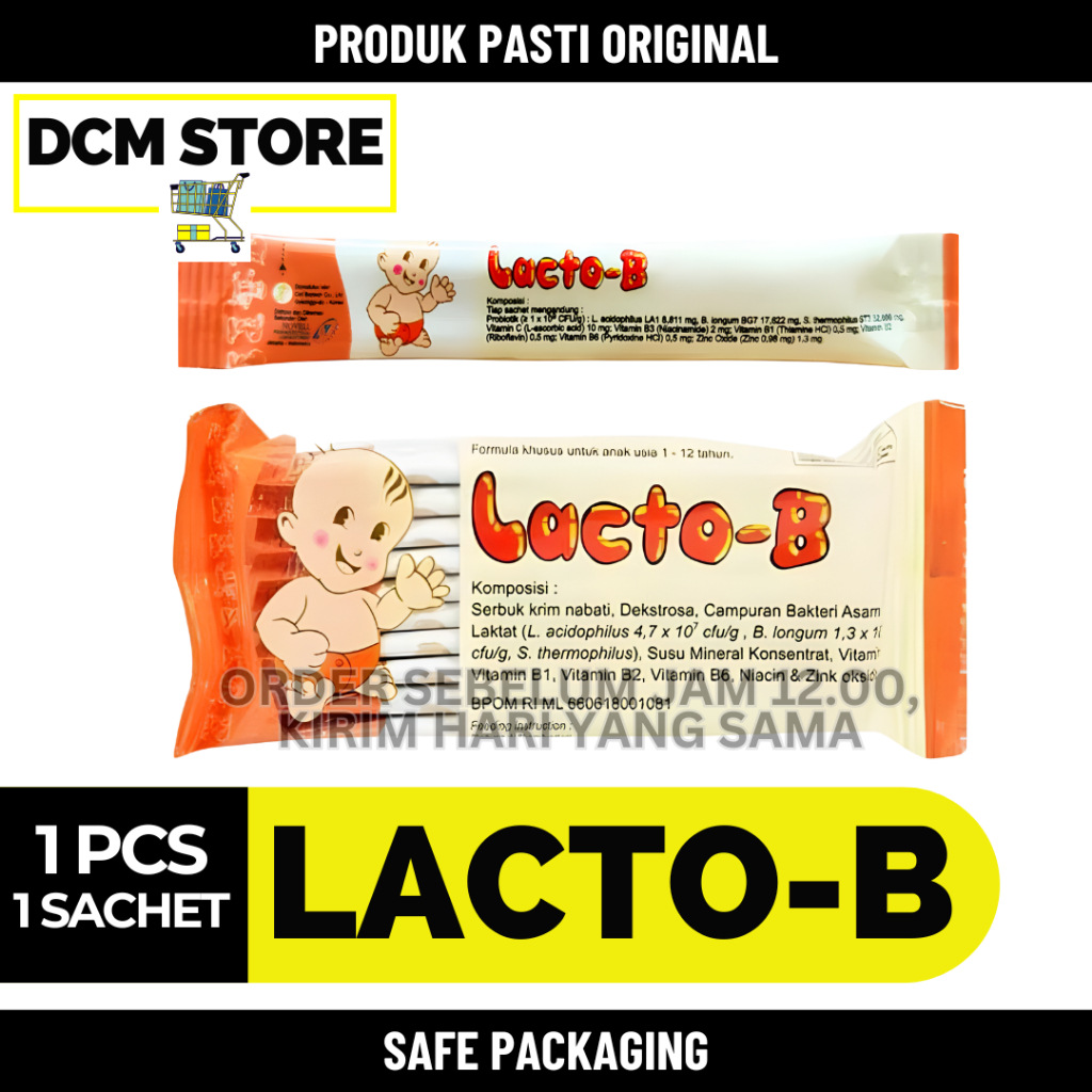 Lacto-B  1 Sachet Suplemen Probiotik Untuk Anak Bermanfaat Untuk Membantu Mencegah Dan Mengatasi Dia