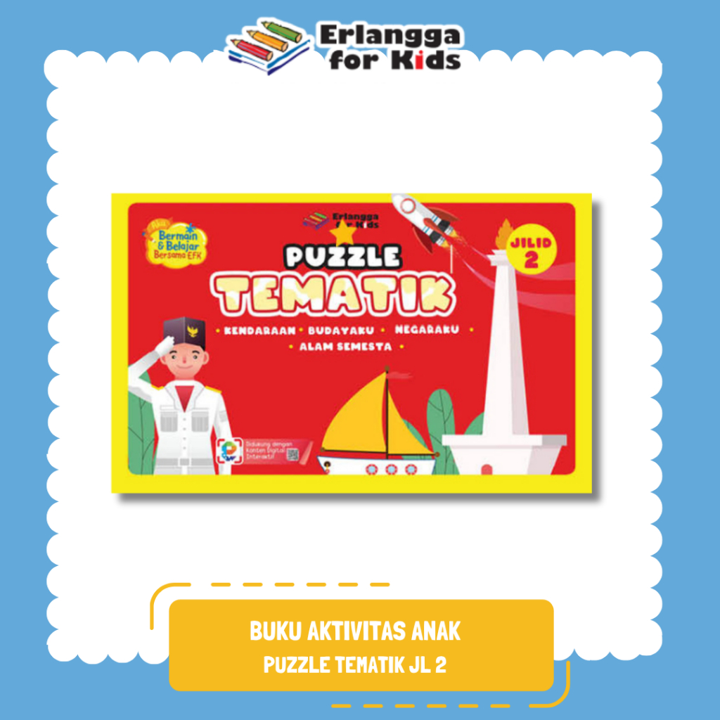 [Erlangga Official] Puzzle Anak: Puzzle Tematik Jilid 2 Tk