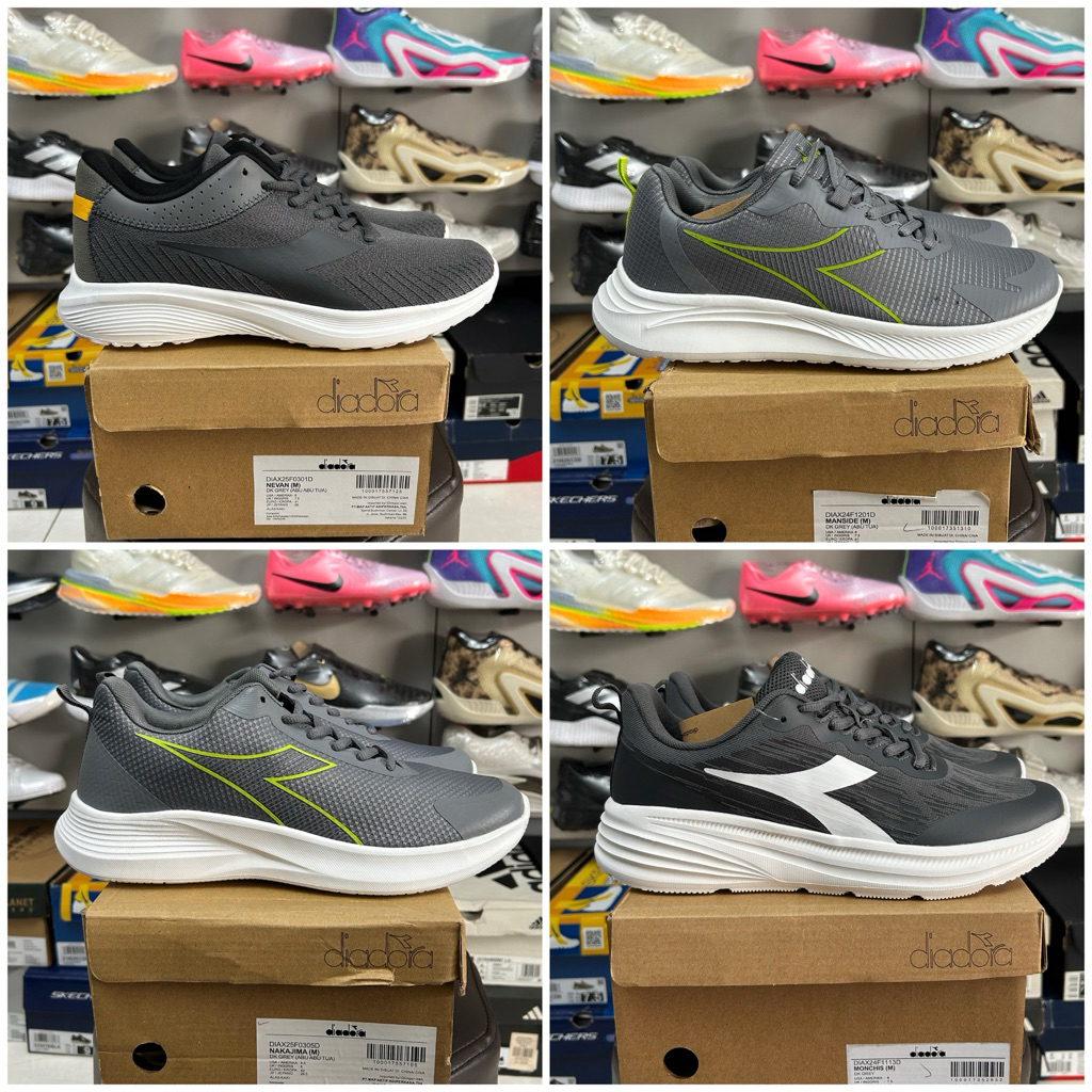 DIADORA RUNNING FOR MENS DARK GREY ORIGINAL BNIB