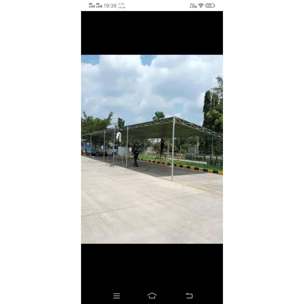 tenda 8x4 tanpa terpal