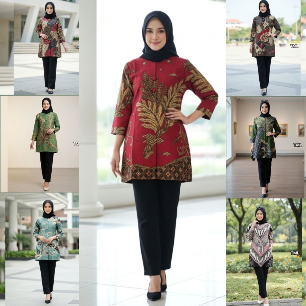 blouse batik murah atasan batik wanita full lapisan seragam batik batik Baturaden batik prabu