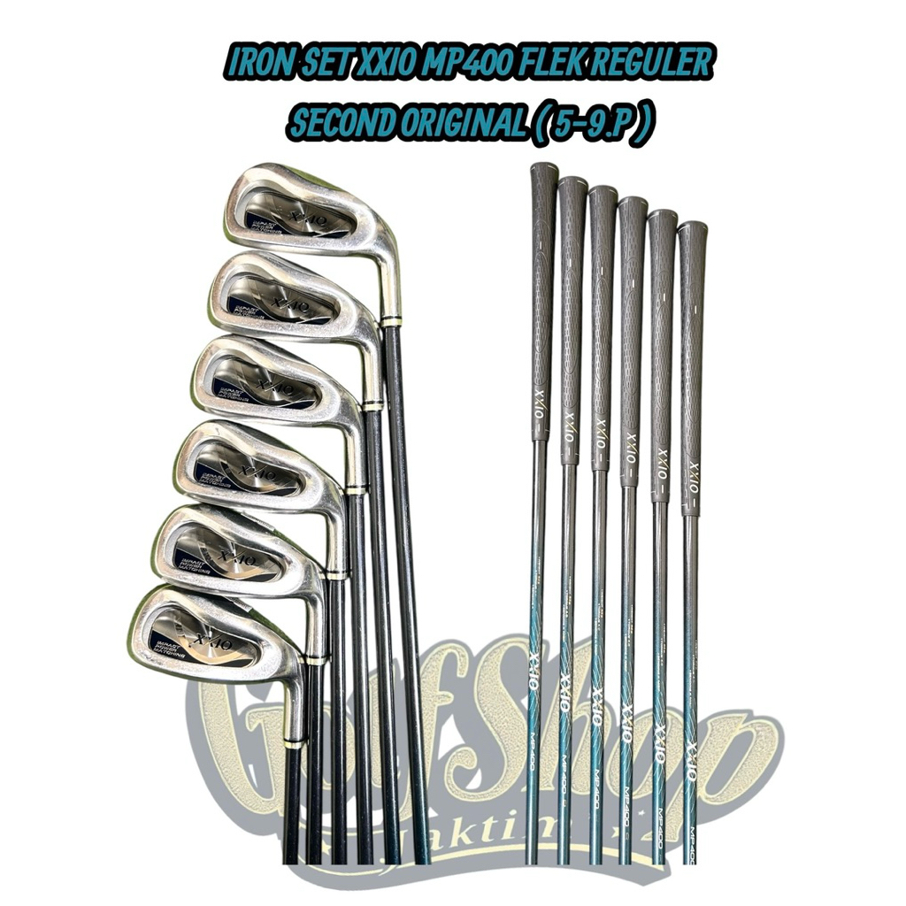 Iron Set Golf XXIO MP-400 Shaft Graphite Flek Reguler Second Original