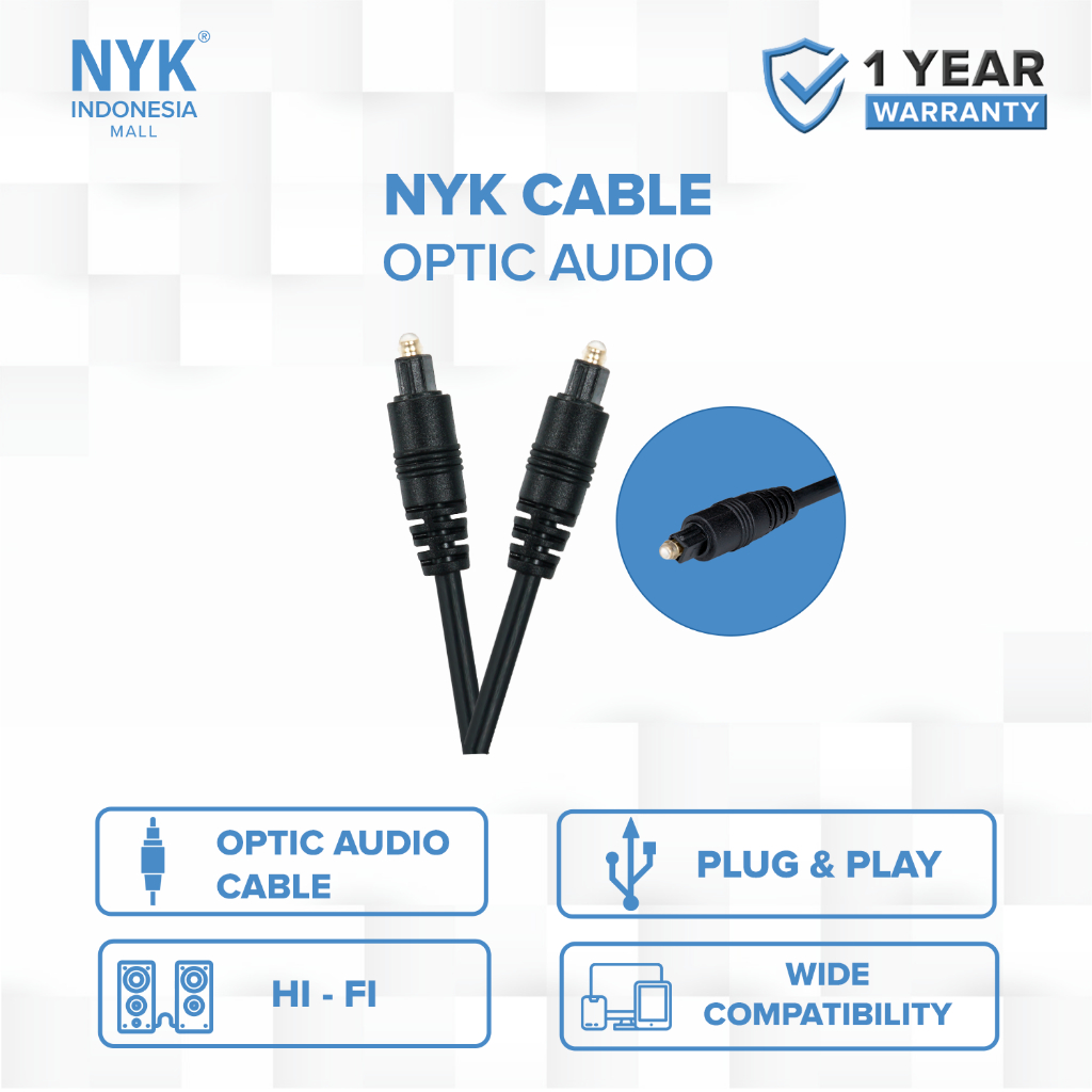 NYK Kabel Optic Audio TV Fiber Optik 5 Meter