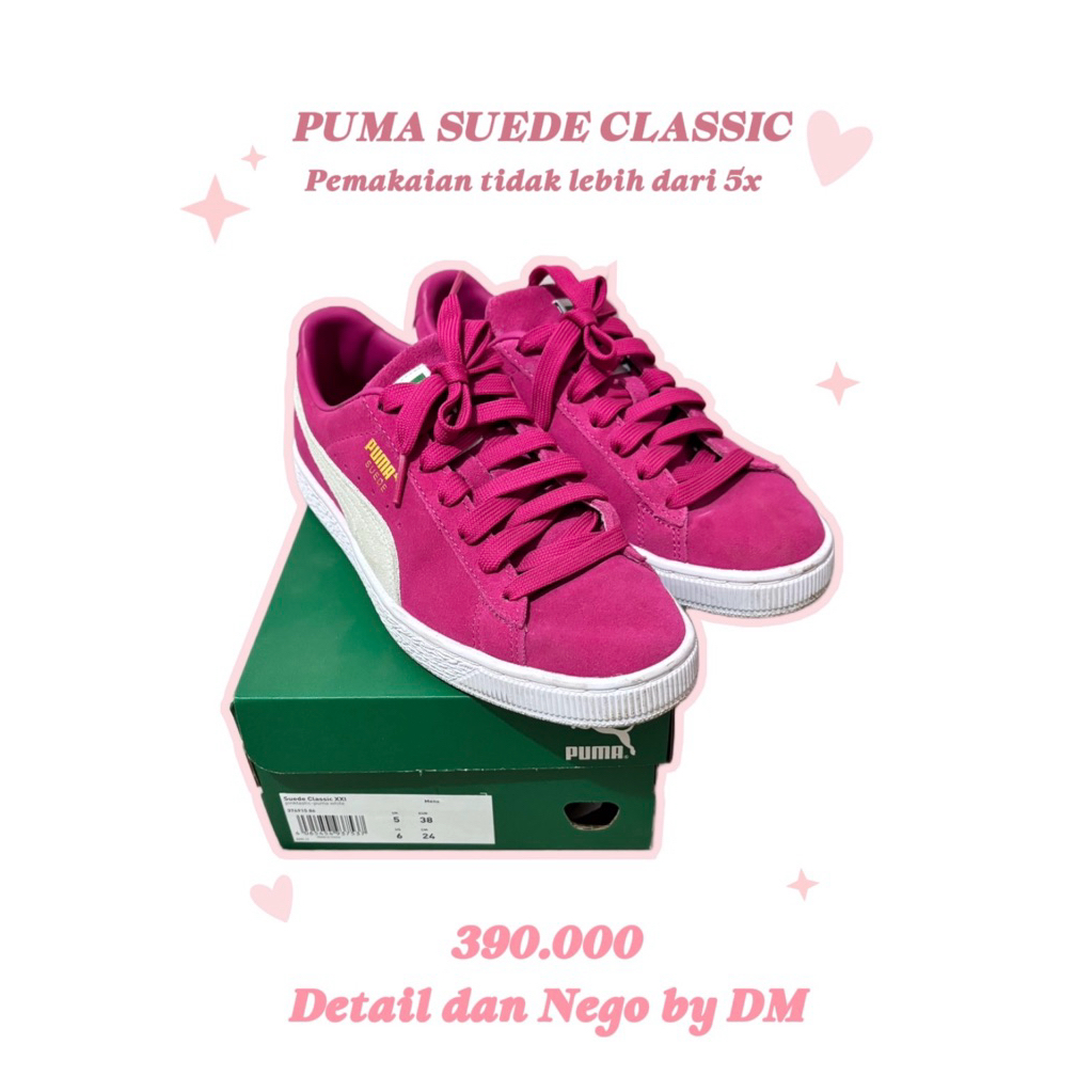 [PRELOVED] SEPATU PUMA SUEDE CLASSIC PINK