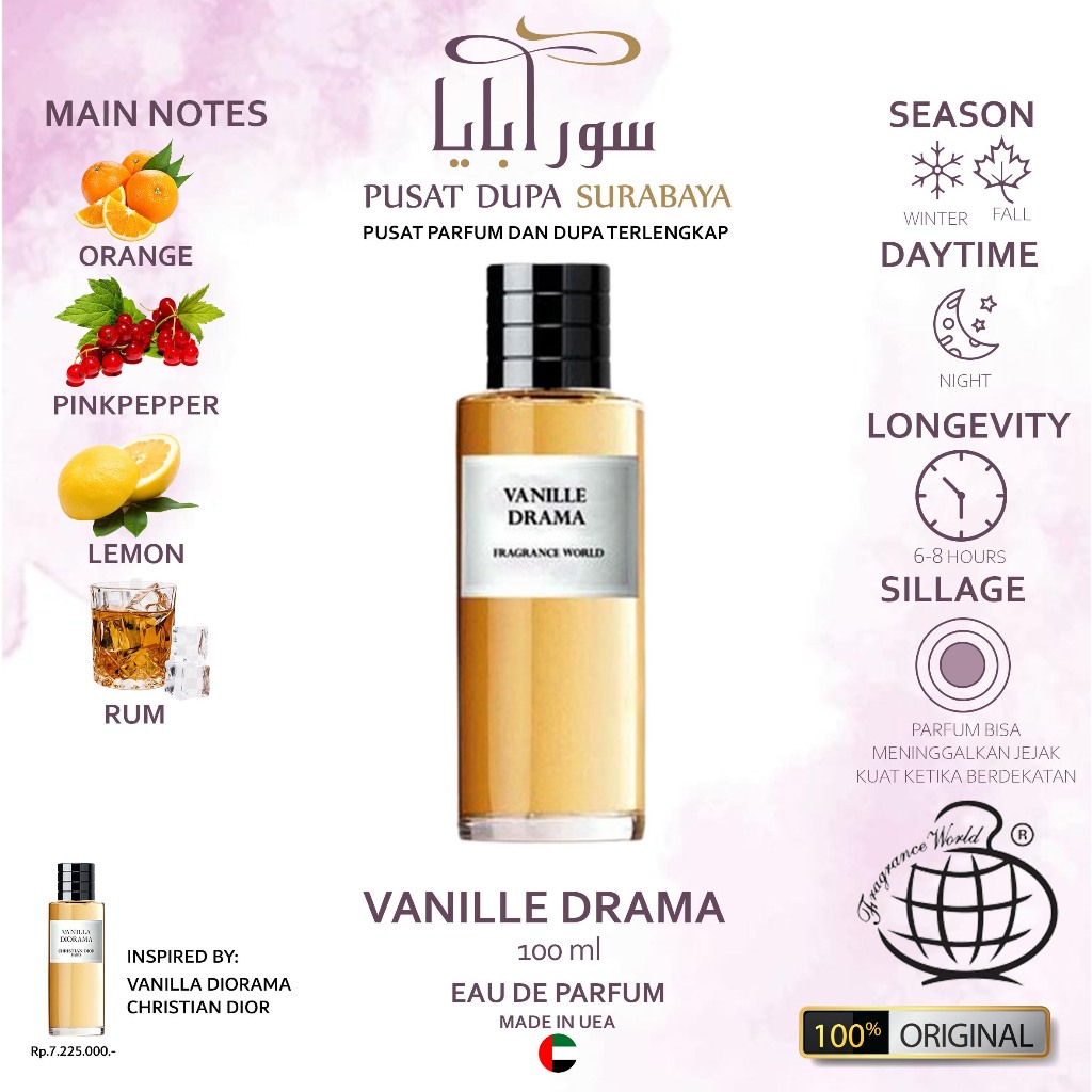 Parfum By Fragrance World - Vanille Drama EDP for Men