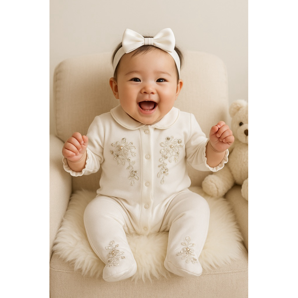PrelovedJumperJumpsuitBayiPerempuanBajuChristeningPenyerahanAnakBaptisBaptisanGerejaAngelCuteLucuEle