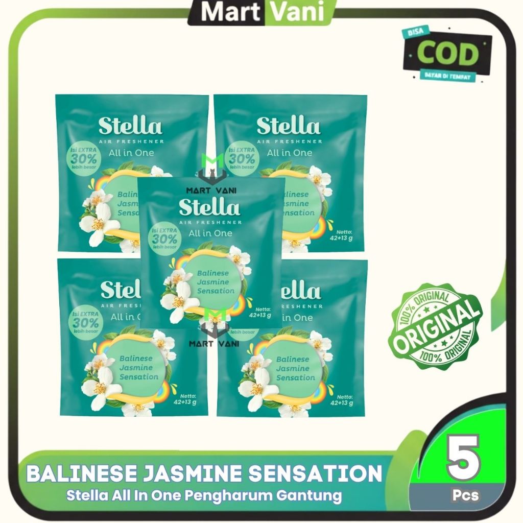 5 Pcs Stella All In One 42+13gr - Pengharum Gantung Ruangan - Mobil Termurah