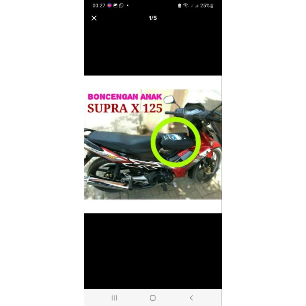 jok kursi boncengan anak motor supra/nonmatic
